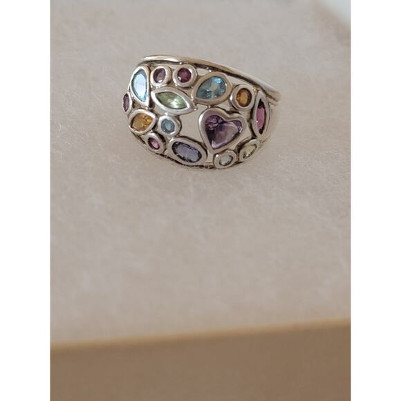 Sterling Silver Multi-Gemstone Ring - Picture 7 of 10